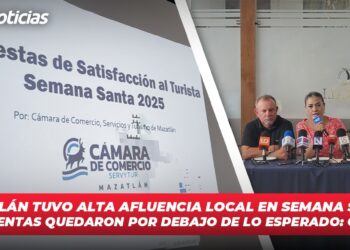 Mazatlán tuvo alta afluencia local en Semana Santa, pero ventas quedaron por debajo de lo esperado: Canaco