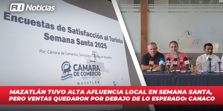 Mazatlán tuvo alta afluencia local en Semana Santa, pero ventas quedaron por debajo de lo esperado: Canaco