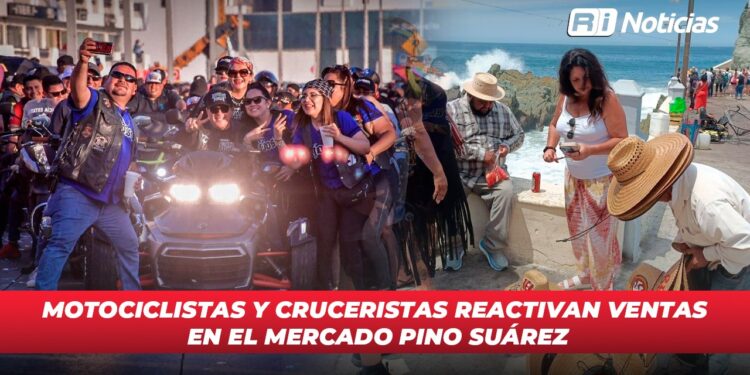 Motociclistas y cruceristas reactivan ventas en el Mercado Pino Suárez