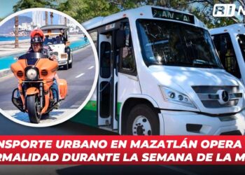 Transporte urbano en Mazatlán opera con normalidad durante la Semana de la Moto