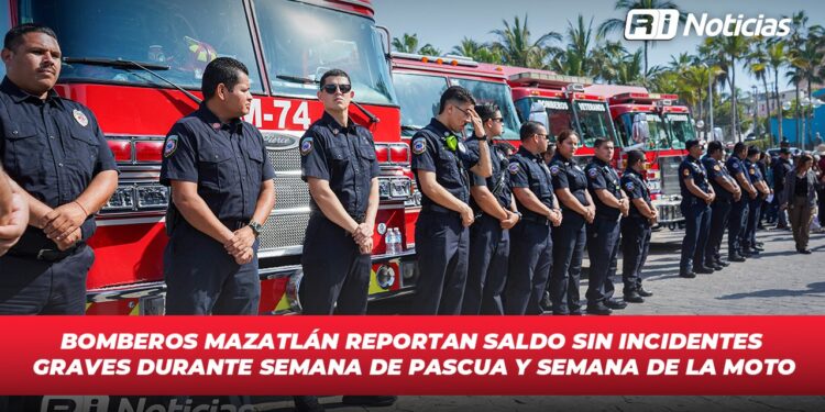 Bomberos Mazatlán reportan saldo sin incidentes graves durante Semana de Pascua y Semana de la Moto