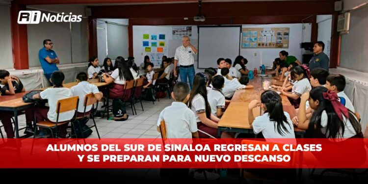 Alumnos del sur de Sinaloa regresan a clases y se preparan para nuevo descanso