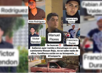 Desaparecen cinco jóvenes rosarenses en Escuinapa; viajaban en una camioneta roja
