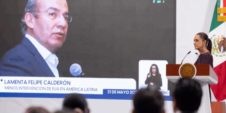Sheinbaum critica la “Preocupación” de Calderón sobre la falta de intervención de Estados Unidos en México