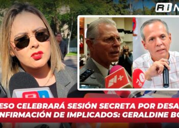 Congreso celebrará sesión secreta por desafuero, sin confirmación de implicados: Geraldine Bonilla