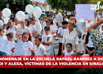 Rinden homenaje en la escuela Rafael Ramírez a Leydi y Alexa, víctimas de la violencia en Sinaloa