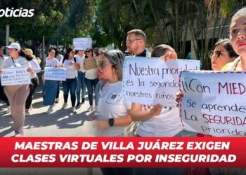 Maestras de Villa Juárez exigen clases virtuales por inseguridad