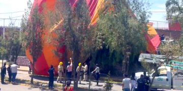 Al menos 12 heridos en accidente de globo aerostático cerca Teotihuacán, un popular sitio turístico en México