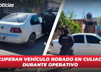 Recuperan vehículo robado en Culiacán durante operativo