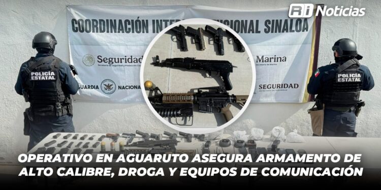 Operativo en Aguaruto asegura armamento de alto calibre, droga y equipos de comunicación