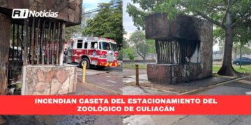 Incendian caseta del estacionamiento del Zoológico de Culiacán