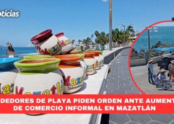 Vendedores de playa piden orden ante aumento de comercio informal en Mazatlán