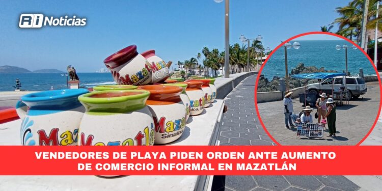 Vendedores de playa piden orden ante aumento de comercio informal en Mazatlán