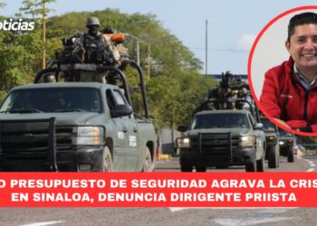 Bajo presupuesto de seguridad agrava la crisis en Sinaloa, denuncia dirigente Priista