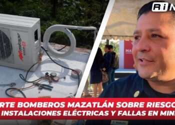 Advierte Bomberos Mazatlán sobre riesgos por malas instalaciones eléctricas y fallas en mini-splits