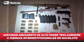 Aseguran armamento de alto poder tras agresión a Fuerzas Interinstitucionales en Navolato