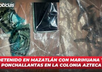 Detenido en Mazatlán con marihuana y ponchallantas en la colonia Azteca
