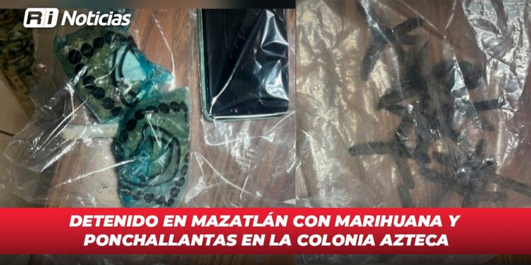 Detenido en Mazatlán con marihuana y ponchallantas en la colonia Azteca