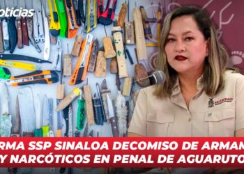 Confirma SSP Sinaloa decomiso de armamento y narcóticos en penal de Aguaruto