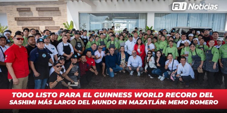 Todo listo para el Guinness World Record del sashimi más largo del mundo en Mazatlán: Memo Romero