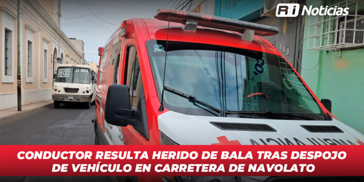 Conductor resulta herido de bala tras despojo de vehículo en carretera de Navolato