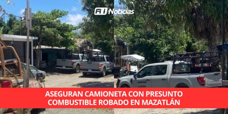 Aseguran camioneta con presunto combustible robado en Mazatlán