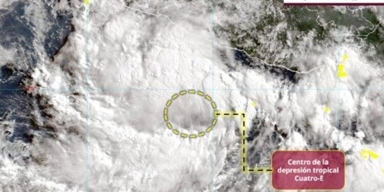 Se forma la depresión tropical Cuatro-E en el Pacífico mexicano
