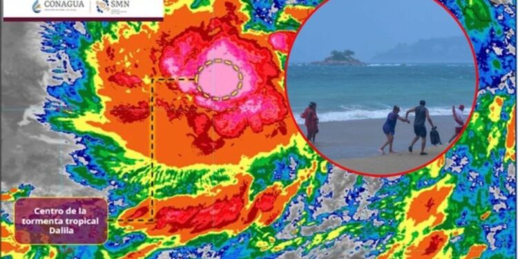 Tormenta tropical Dalila provocará lluvias de hasta 150 mm por 24 horas: Trayectoria