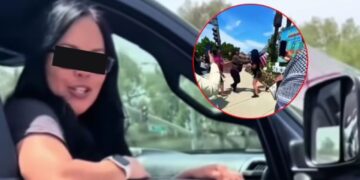 Mexicana causa indignación por agredir a sus propios paisanos en protestas de Los Ángeles