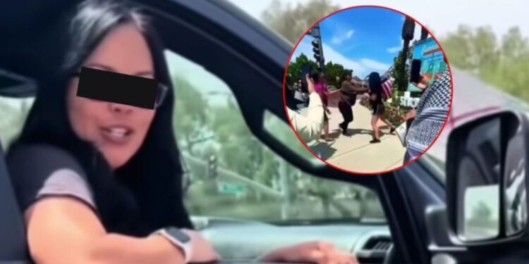 Mexicana causa indignación por agredir a sus propios paisanos en protestas de Los Ángeles