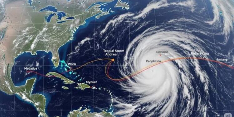 Se forma la tormenta ‘Andrea’ en el Atlántico; Esta es su trayectoria