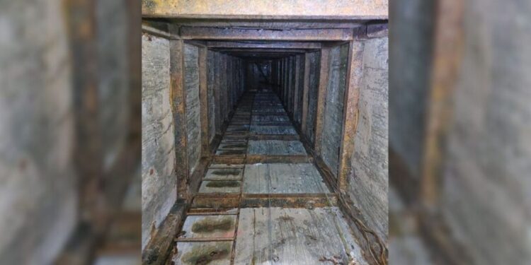 Hallan en Tijuana narcotúnel de 600 metros de largo