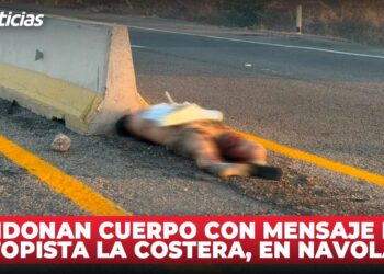 Abandonan cuerpo con mensaje en la autopista La Costera, en Navolato