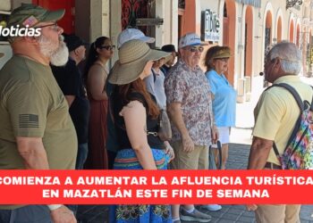 Comienza a aumentar la afluencia turística en Mazatlán este fin de semana