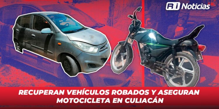 Recuperan vehículos robados y aseguran motocicleta en Culiacán