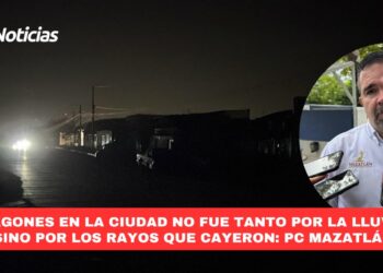 Apagones en la ciudad no fue tanto por la lluvia, sino por los rayos que cayeron: PC Mazatlán