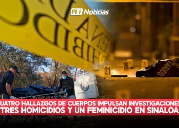Cuatro hallazgos de cuerpos impulsan investigaciones: Tres homicidios y un feminicidio en Sinaloa
