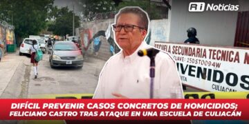 Difícil prevenir casos concretos de homicidios; Feliciano Castro tras ataque en una escuela de Culiacán