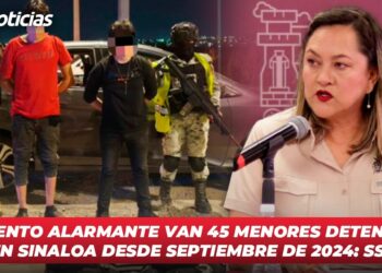 Aumento alarmante; van 45 menores detenidos en Sinaloa desde septiembre de 2024: SSP