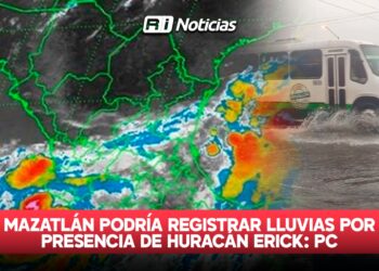 Mazatlán podría registrar lluvias por presencia de huracán Erick: PC