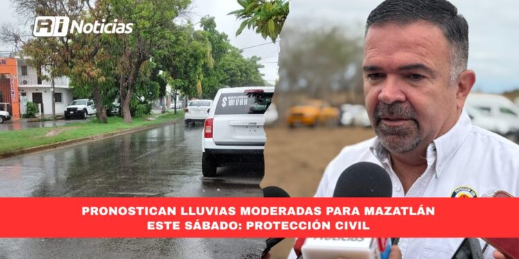 Pronostican lluvias moderadas para Mazatlán este sábado