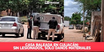 Casa baleada en Culiacán: sin lesionados, solo daños materiales