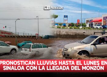 Pronostican lluvias hasta el lunes en Sinaloa con la llegada del monzón mexicano