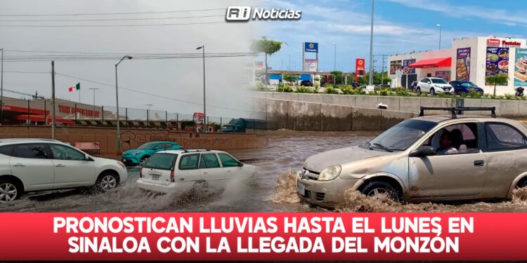 Pronostican lluvias hasta el lunes en Sinaloa con la llegada del monzón mexicano