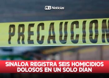 Sinaloa registra seis homicidios dolosos en un solo día