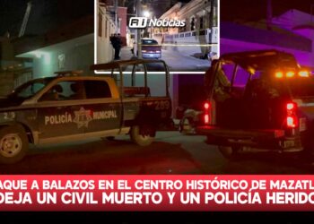 Ataque a balazos en el Centro Histórico de Mazatlán deja un civil muerto y un policía herido
