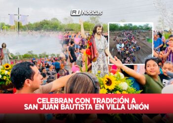 Celebran con tradición a San Juan Bautista en Villa Unión