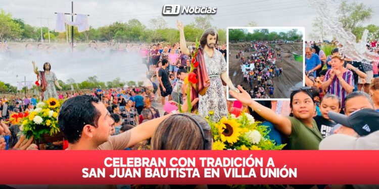Celebran con tradición a San Juan Bautista en Villa Unión