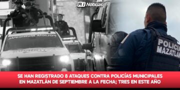 Se han registrado 8 ataques contra Policías Municipales en Mazatlán de septiembre a la fecha; tres en este año