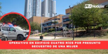 Operativo en edificio Cuatro Ríos por presunto secuestro de una mujer en Culiacán